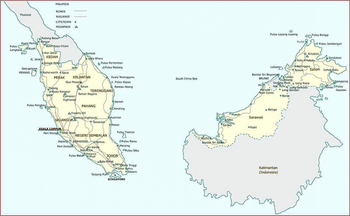 részletes térkép malajzia