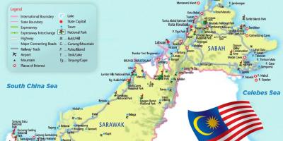Térkép keleti malajzia