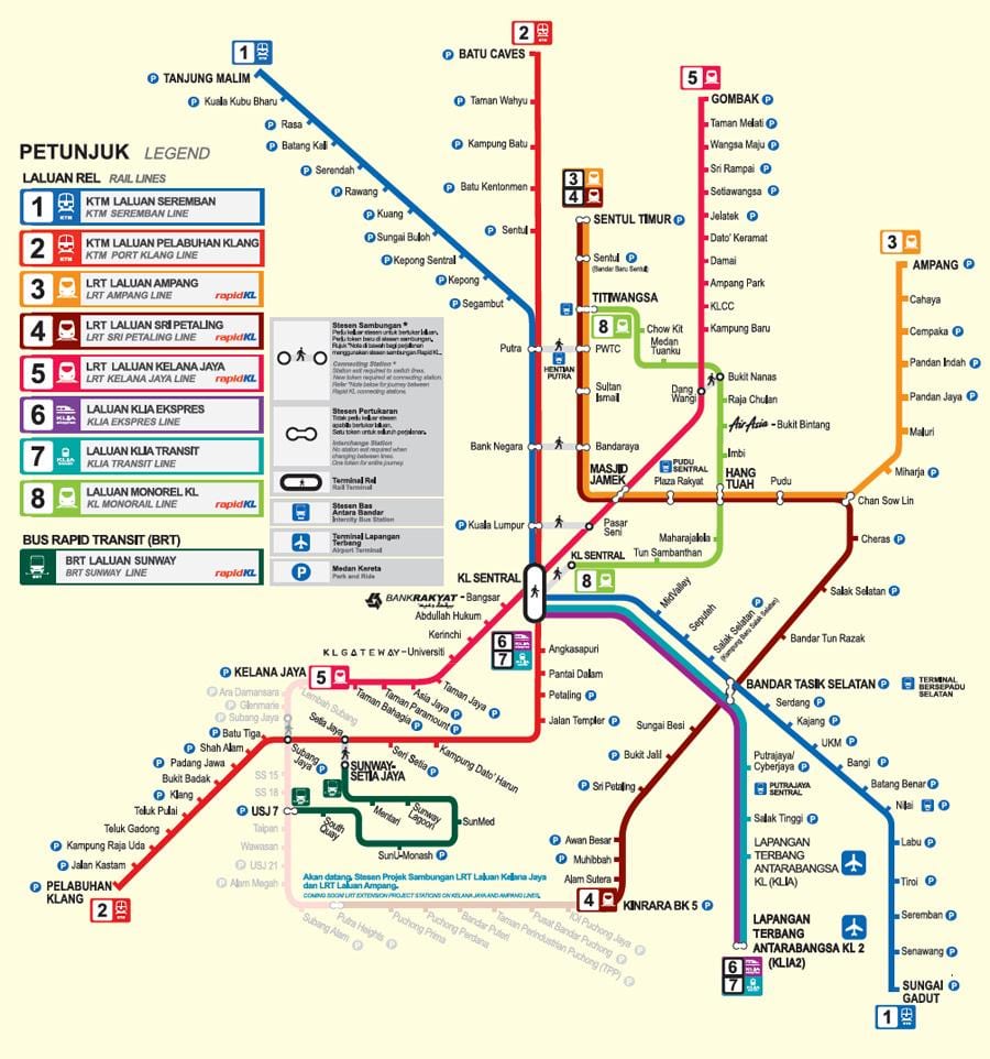 malajzia mrt térkép 2016