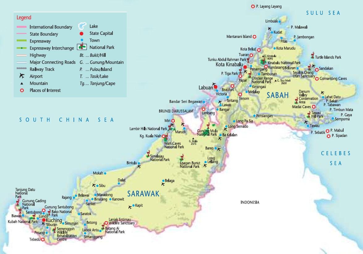térkép peninsular malaysia