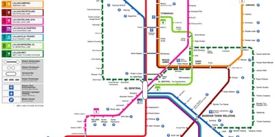 Lrt vonal térkép malajzia