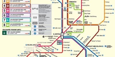 Malajzia mrt térkép 2016